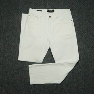 Teleria Zed Jeans Mens 31x29 White 5 Pocket Cobra F19 Cotton Linen‎ Italy